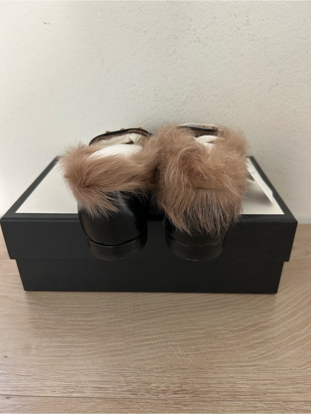 NIB Gucci Women MALAGA KID/GLASGOW Nero/Naturale Loafers in Black, Size39, $1100 - Picture 6 of 12